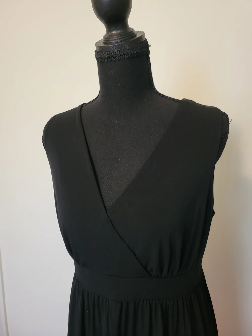 Madison Colorblock Chevron Maxi Dress Black Pink Purple Size M - Picture 3 of 11